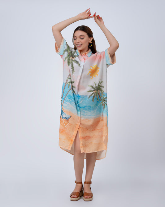 Robe-Chemise “Coucher de Soleil”